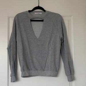 Project Social T Gray V-Neck Sweatshirt